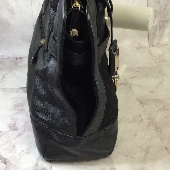 MODALU London "Kristen" Large Shoulder Bag in Black Leather & Suede - Picture 4 of 10